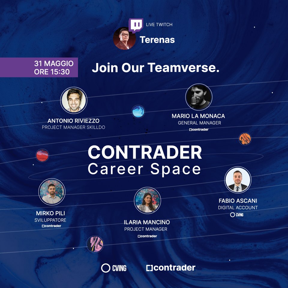 Locandina dell'evento Career Space su Twitch