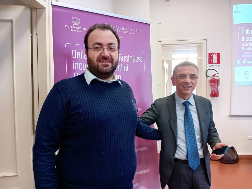 Davide De Pasquale e Gerardo Canfora al terzo evento di Open Innovation di Confindustria Benevento