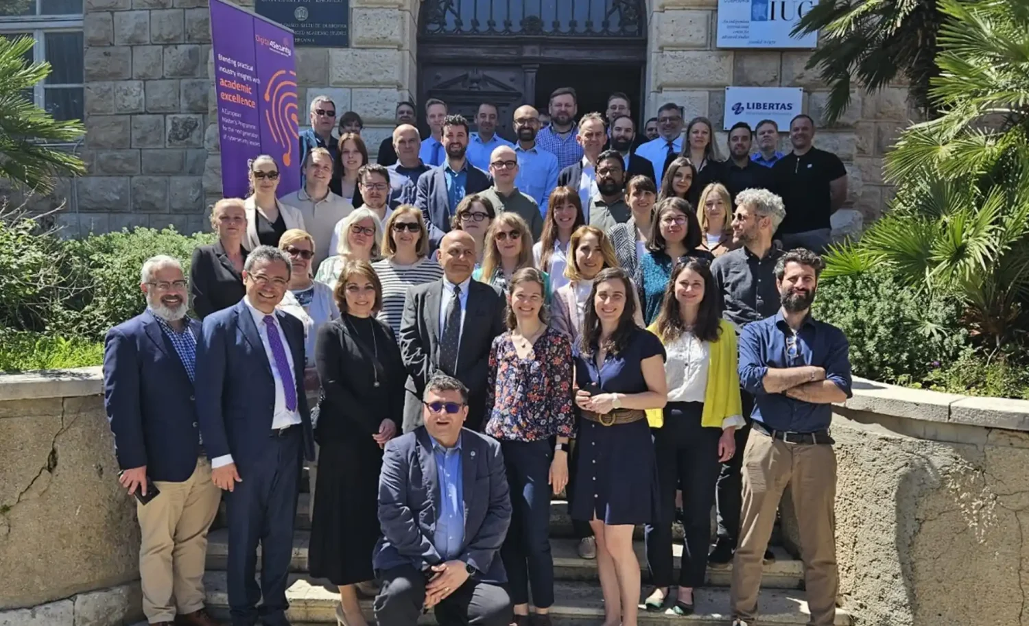 Foto di gruppo dei partner del consorzio Digital4Security riuniti a Dubrovnik, Aprile 2025